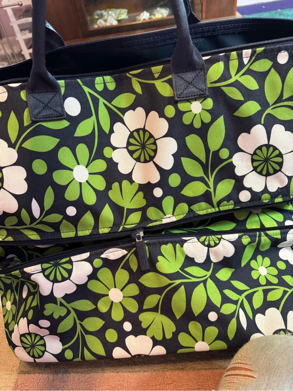 Vera Bradley Trimmed Traveler lucky You Tote Bag